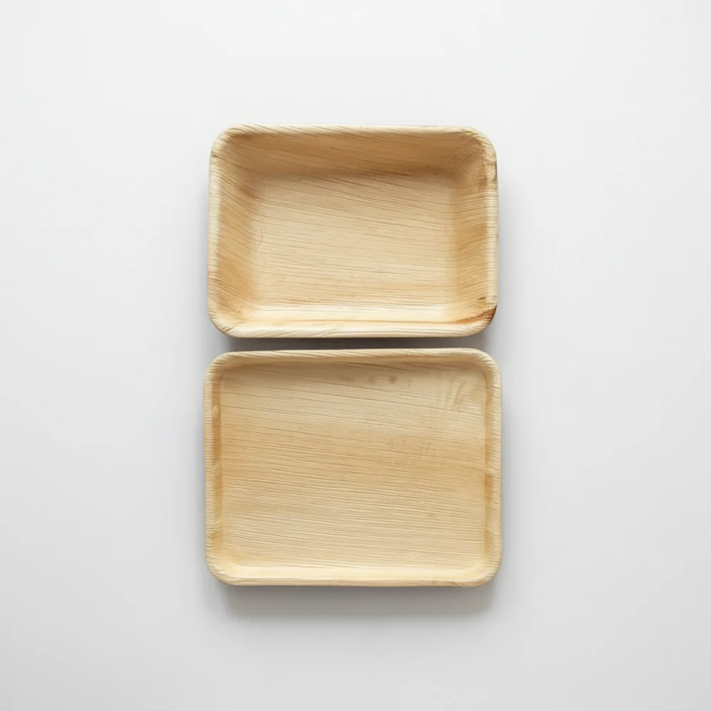 750ml Areca Palm Leaf Rectangle Container | Food Storage Box | Export-Grade Bio-Disposable | MOQ 1000