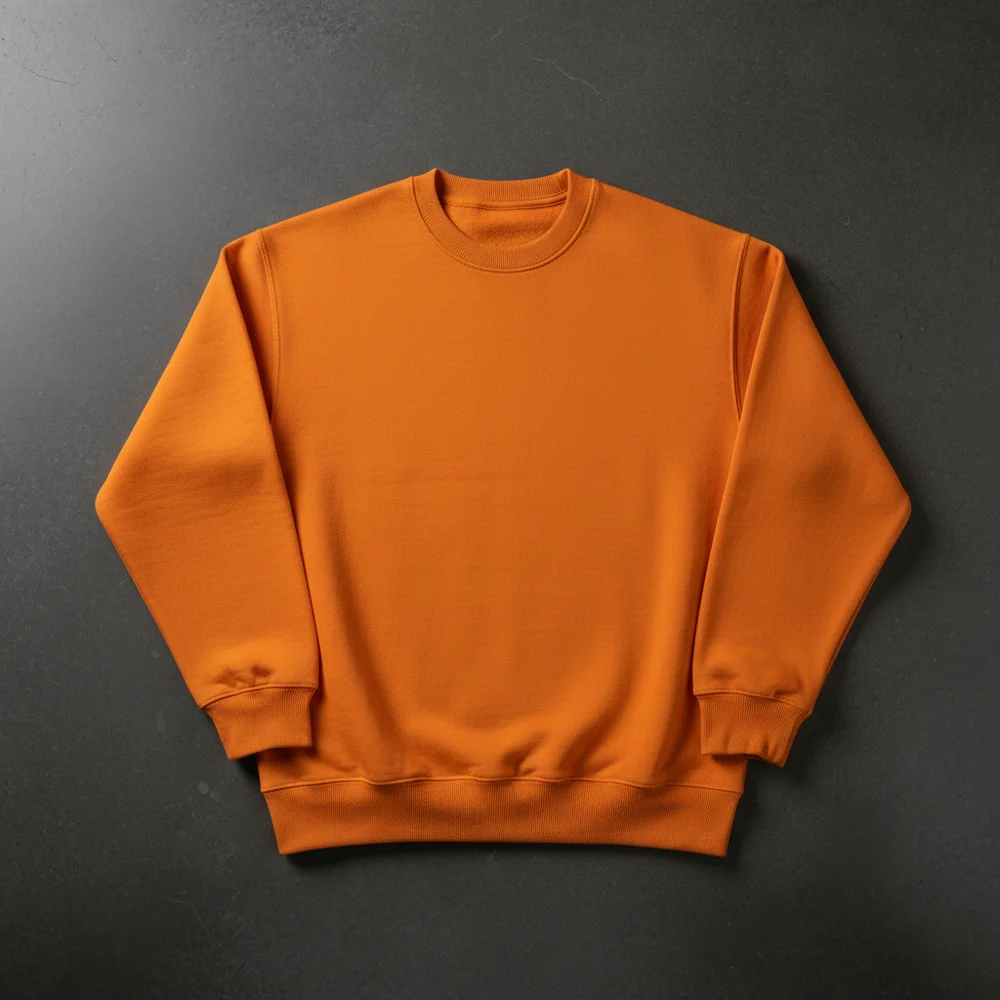 Unisex Sweatshirt Combed Cotton Loop Knit Inside Brushed 280 to 350 GSM Private Label Supply