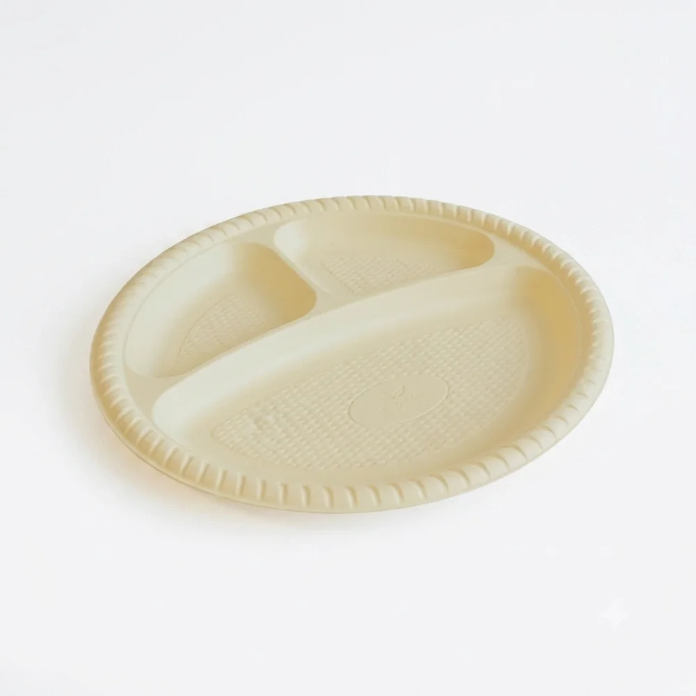 Corn Husk Compartment Plates 10, 11, 12 Sizes 3-CP & 4-CP Heavy-Duty Wholesale Supply MOQ 1000
