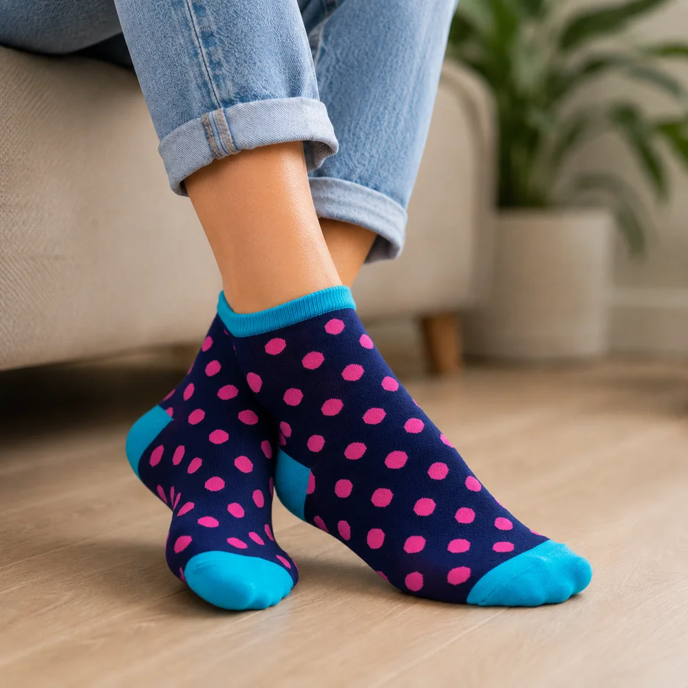 Breathable Mens Non-Terry Cotton Socks for Everyday Use