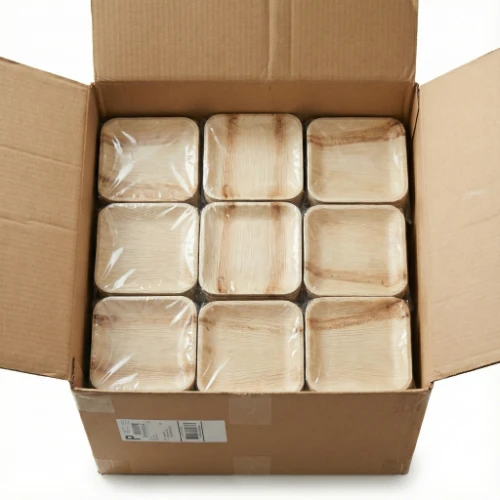 6×6 Inch Square Areca Palm Leaf Plate | Global B2B Procurement & Export